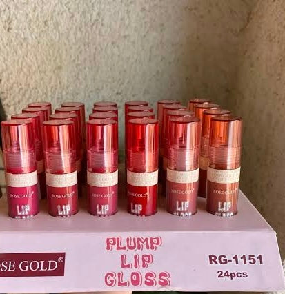 Rose gold plump lip gloss درجات