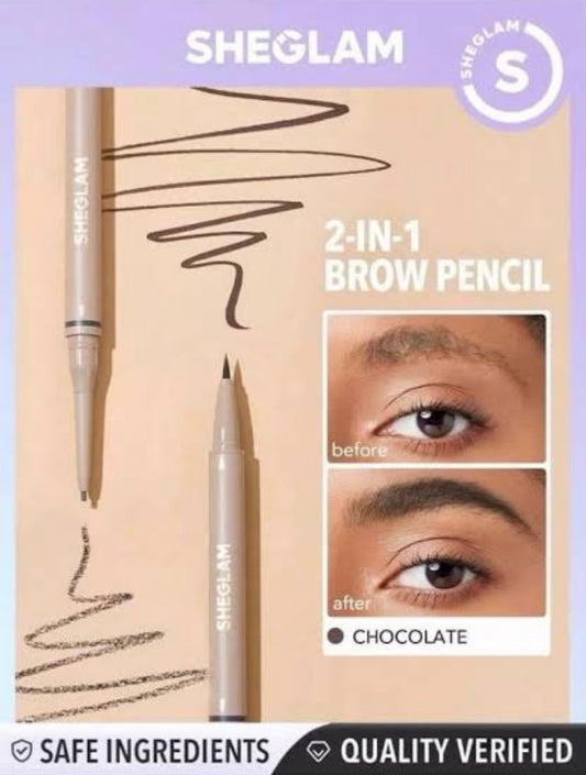 SHEGLAM 2 in 1 brow pencil chocolate