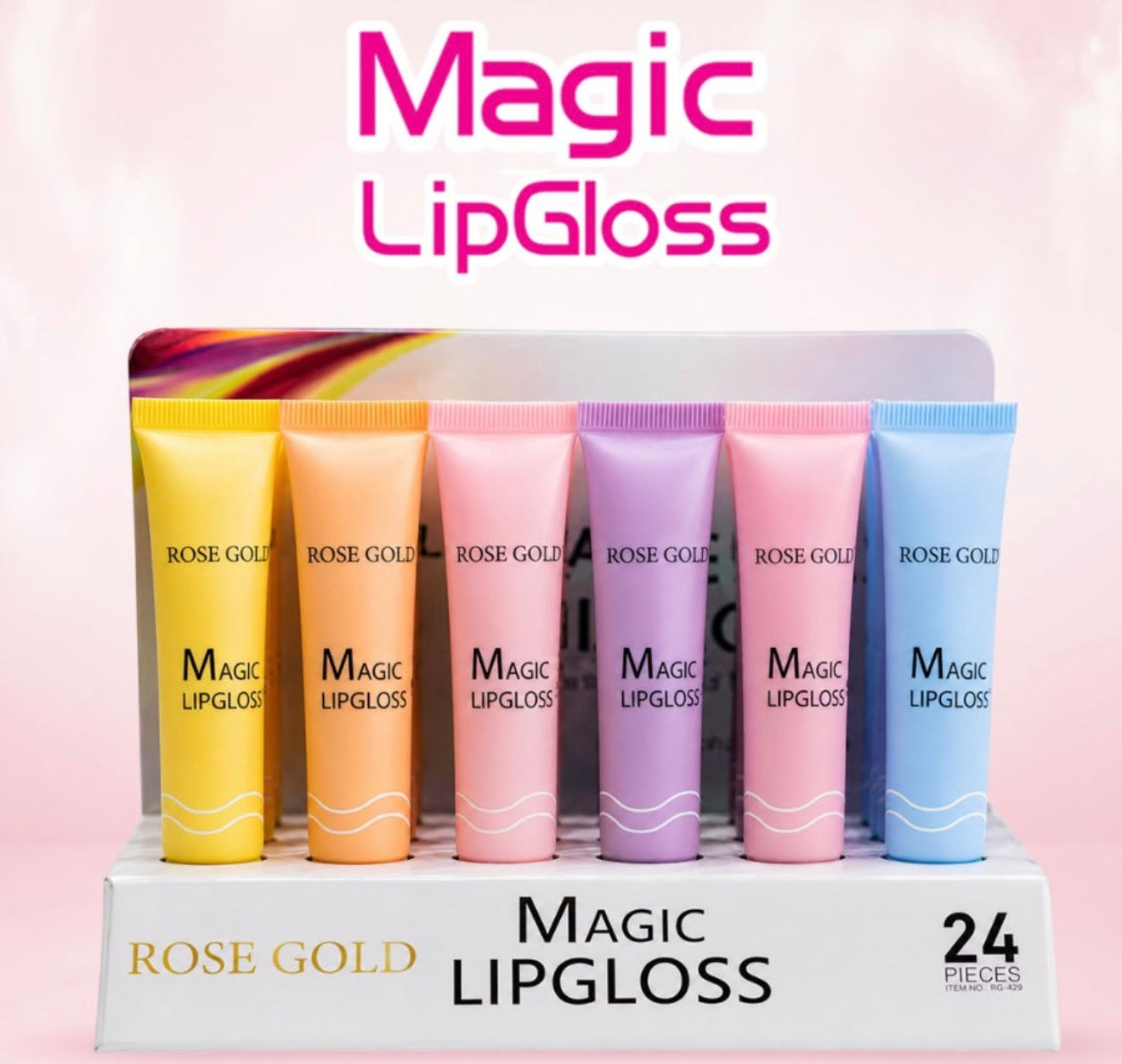 Rose gold magic lip gloss