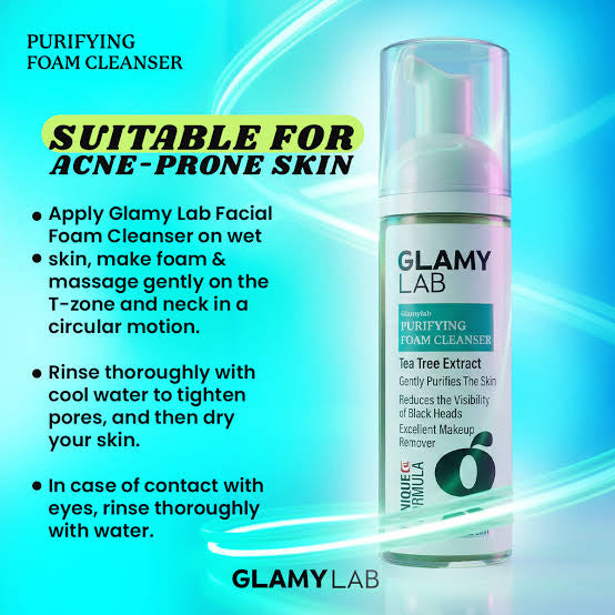 Glamy lab purifying foam cleanser