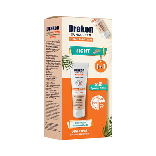 Drakon tinted sunscreen gel 1+1 offer light