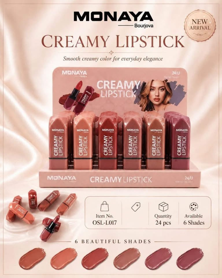 Monaya creamy lip stick درجات