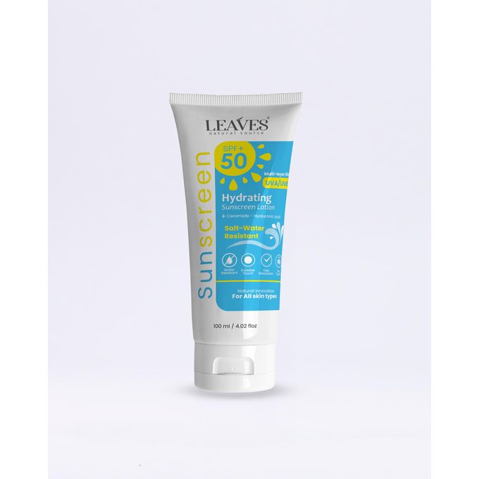 Leaves hydrating sunscreen lotion