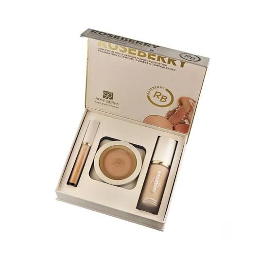 Roseberry face kit(foundation +powder+concealer)