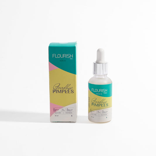 Flourish Goodbye Pimples Facial Serum Anti Acne Treatment Deep Exfoliating