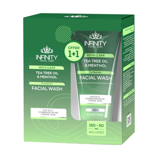 Infinity tea tree oil & menthol facial wash 1+1