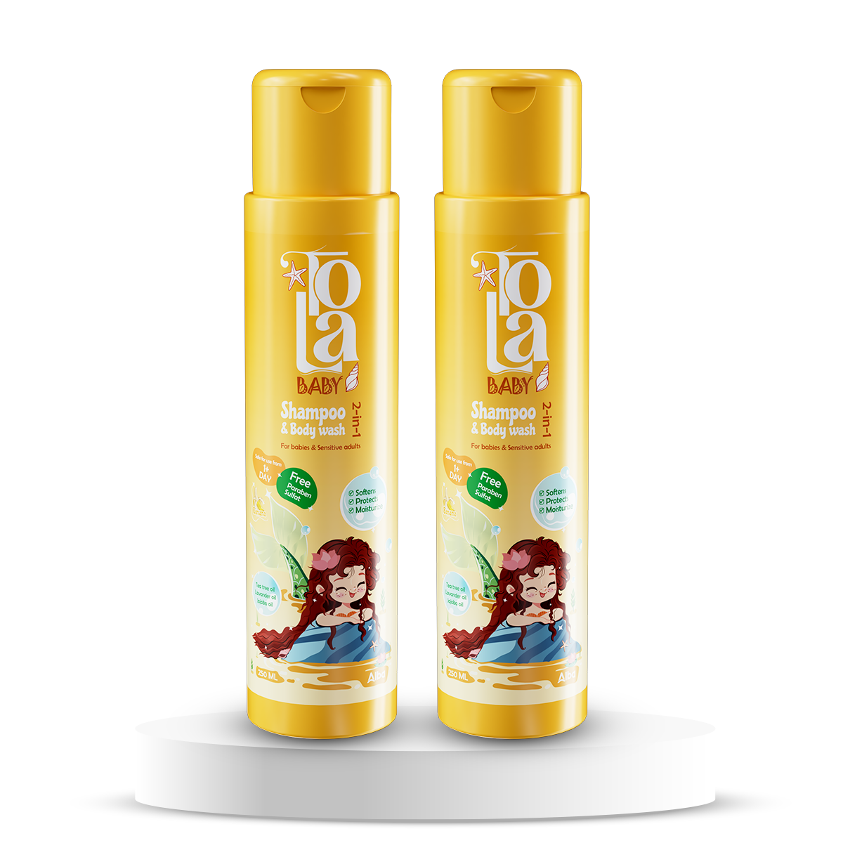 TOLA BABY SHAMPOO AND BODY WASH 250ML 1+1 OFFER