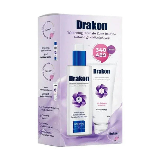 Drakon Whitening Intimate Zone Routine (wash 200ml+ cream 50ml)