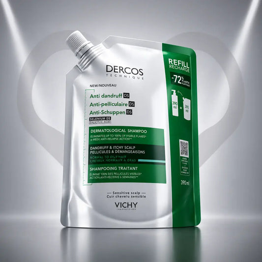 DERCOS Anti-Dandruff Shampoo Oily 390ml Refill