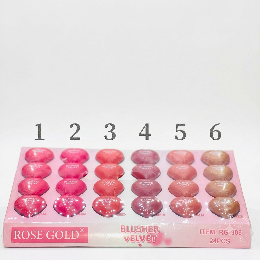 Rose gold blusher velvet درجات