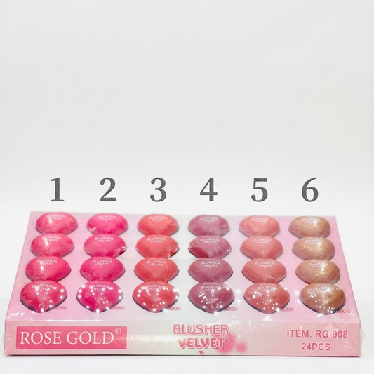 Rose gold blusher velvet درجات