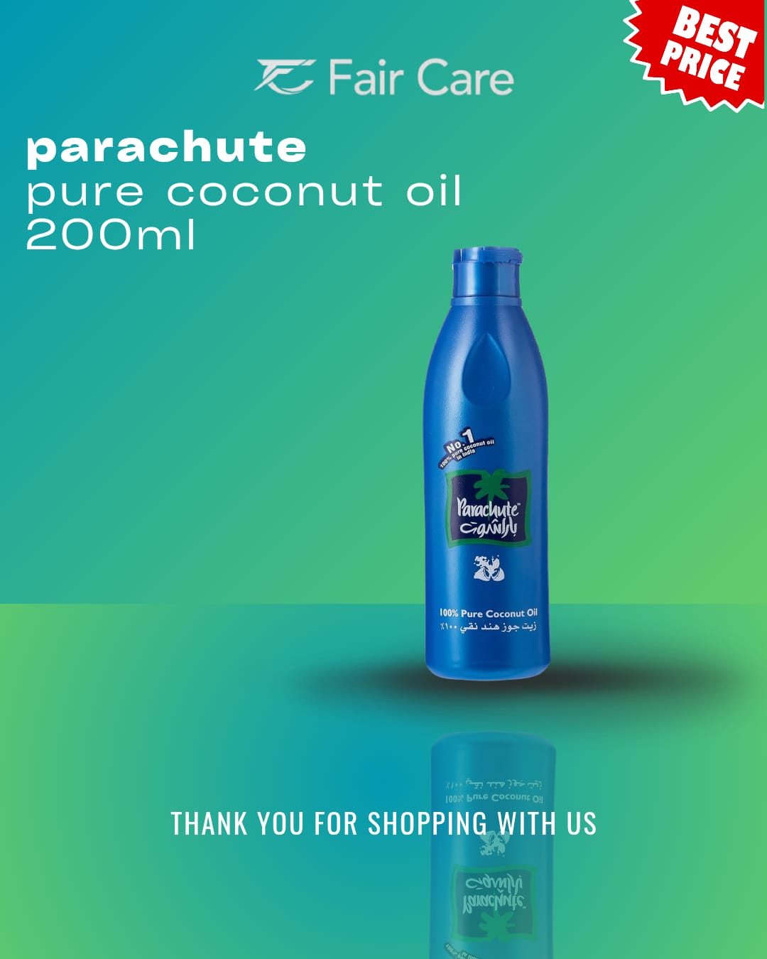 Parachute pure coconut oil (200ml)