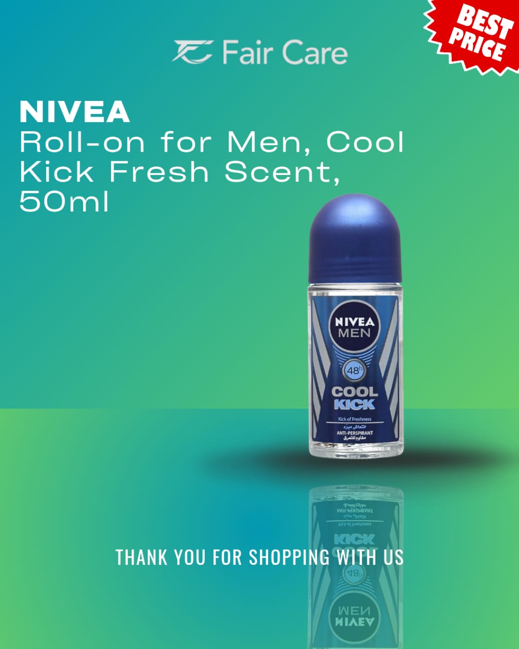 نضارة NIVEA Cool Kick (50 مل) للرجال