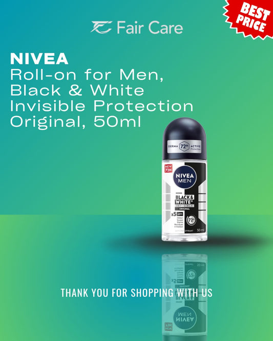 Nivea roll-on for men black and white invisible protection original (50ml)