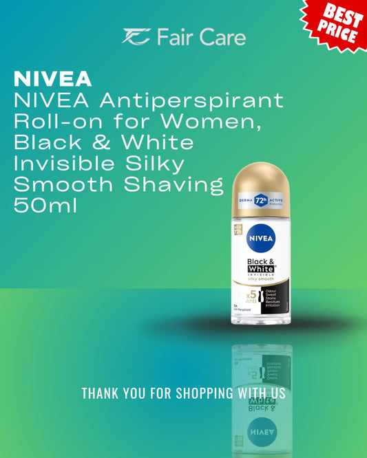 Nivea roll-on for women black&white silky smooth shaving (50ml)