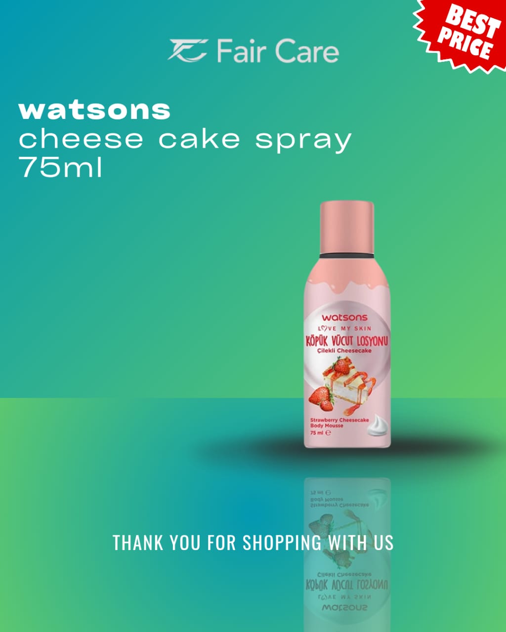 Watsons cheese cake spray (75ml)
