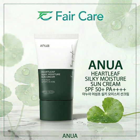 Anua heartleaf silky moisture sun cream