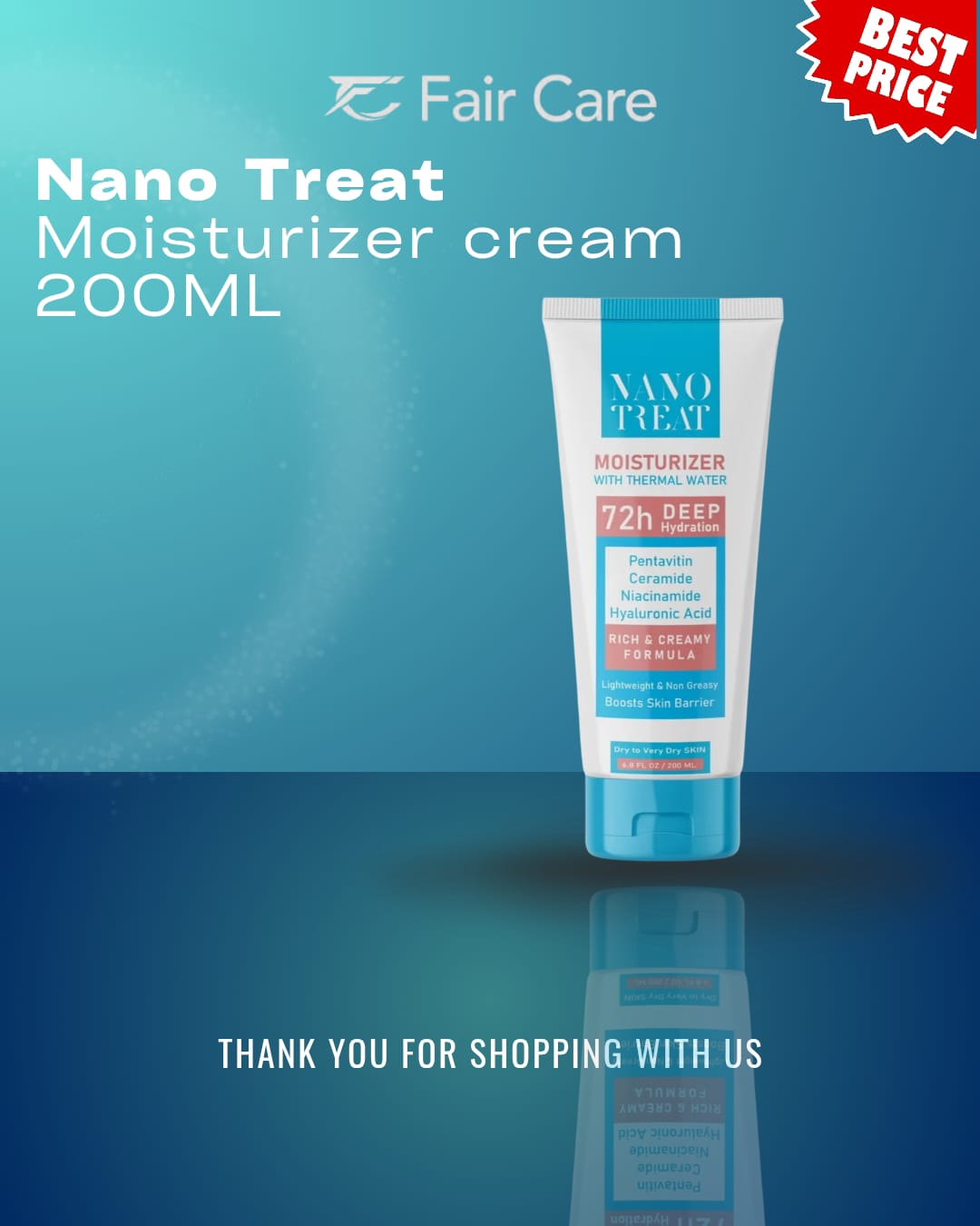Nano treat moisturizer cream (200 ml)