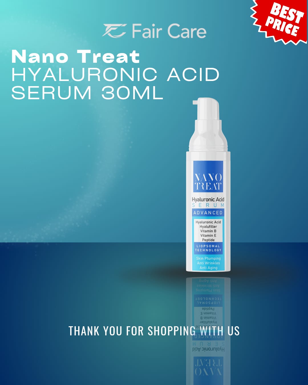 Nanotreat hyaluronic acid serum (30ml)