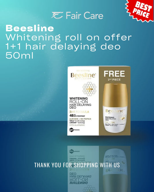 عرض رول أون مفتح من بيزلين (1+1) مزيل عرق مؤخر لنمو الشعر (50 مل)