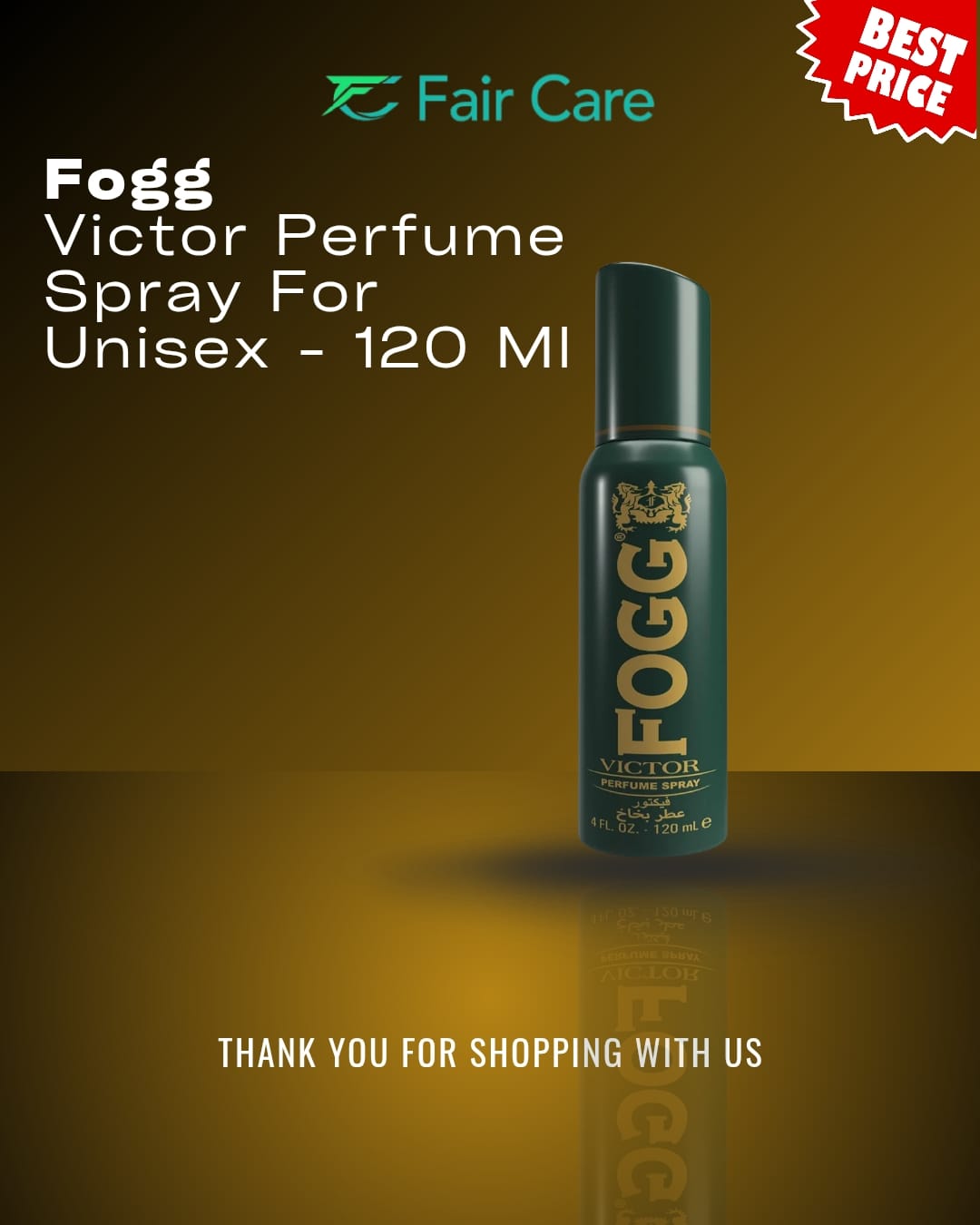 Fogg victor perfume spray for unisex - 120ml