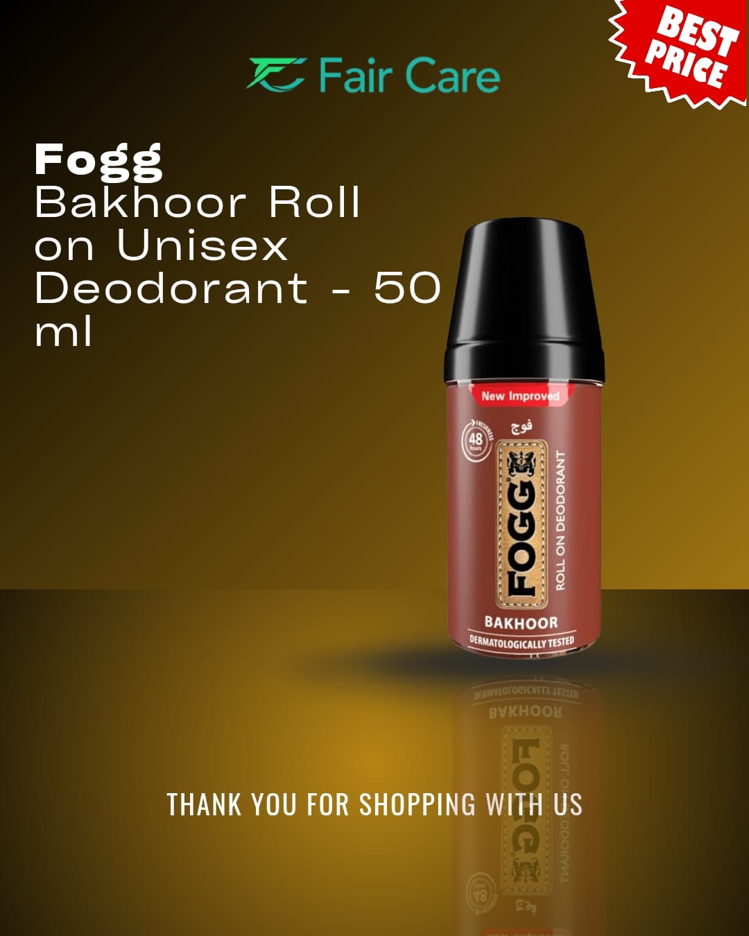 مزيل عرق فوغ بخور دوار للجنسين (50 مل)