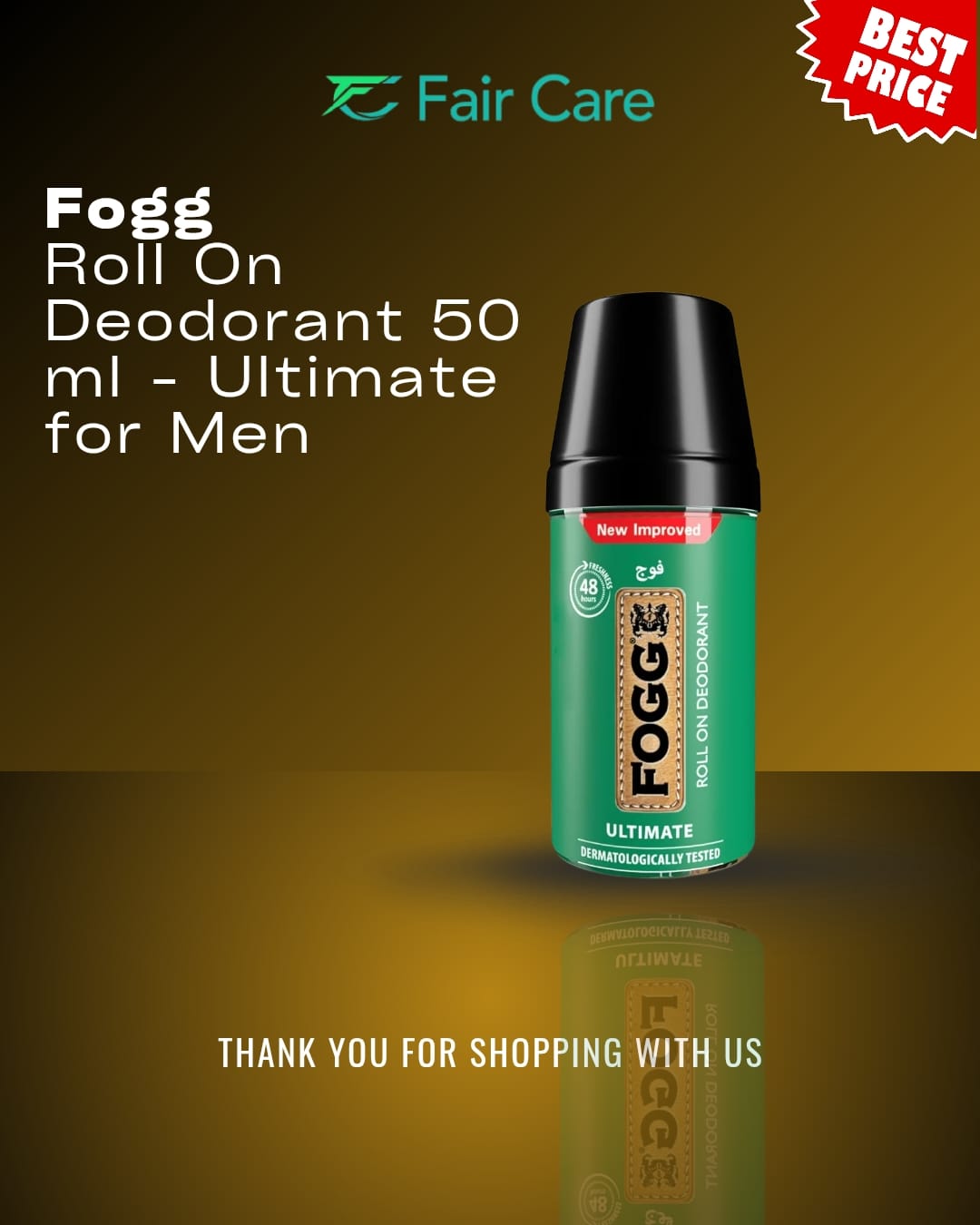 Fogg roll-on ultimate deodorant for men (50ml)