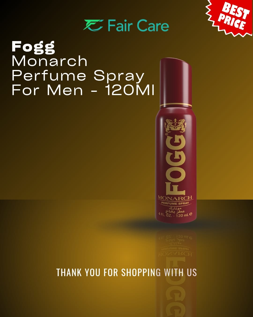Fogg monarch perfume spray for men -120ml