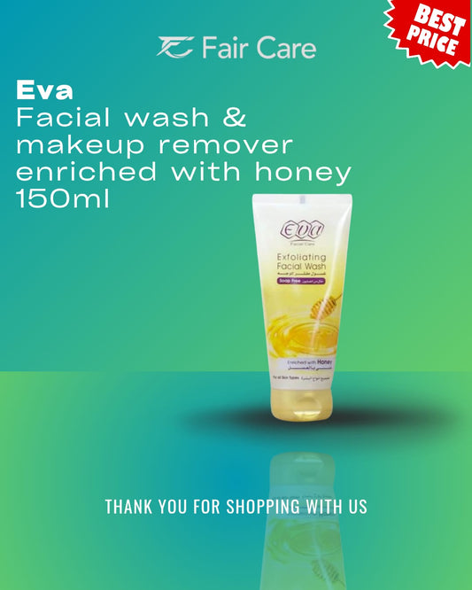 Eva Exfoliating Facial Wash Enriched With Honey For All Skin Types 150ml