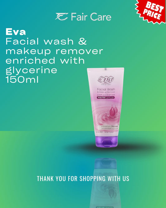 Eva Facial Wash And Make-Up Remover Enriched With Glycerin For Dry Skin 150ml