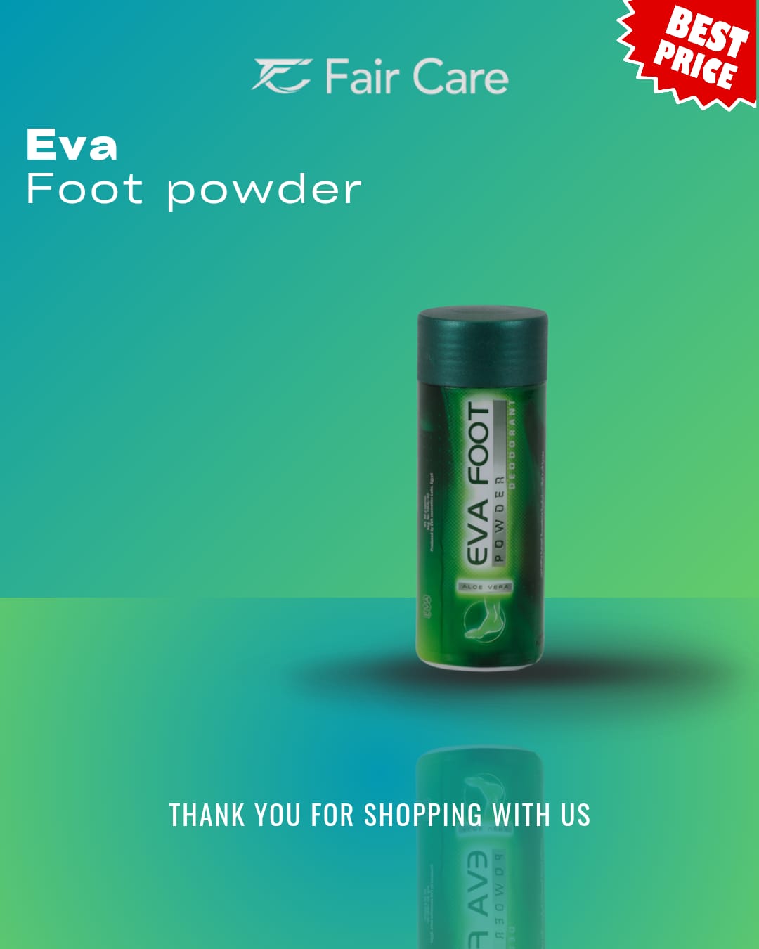 بودرة مزيل عرق القدمين بالصبار من ألو إيفا 50 جرام