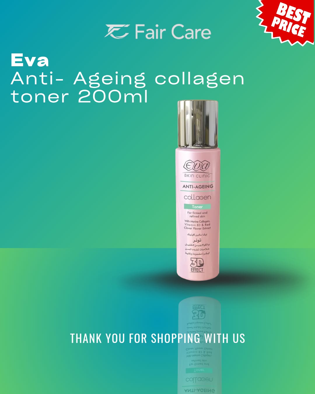 Eva Skin Clinic Anti-Ageing Collagen Toner 200ml