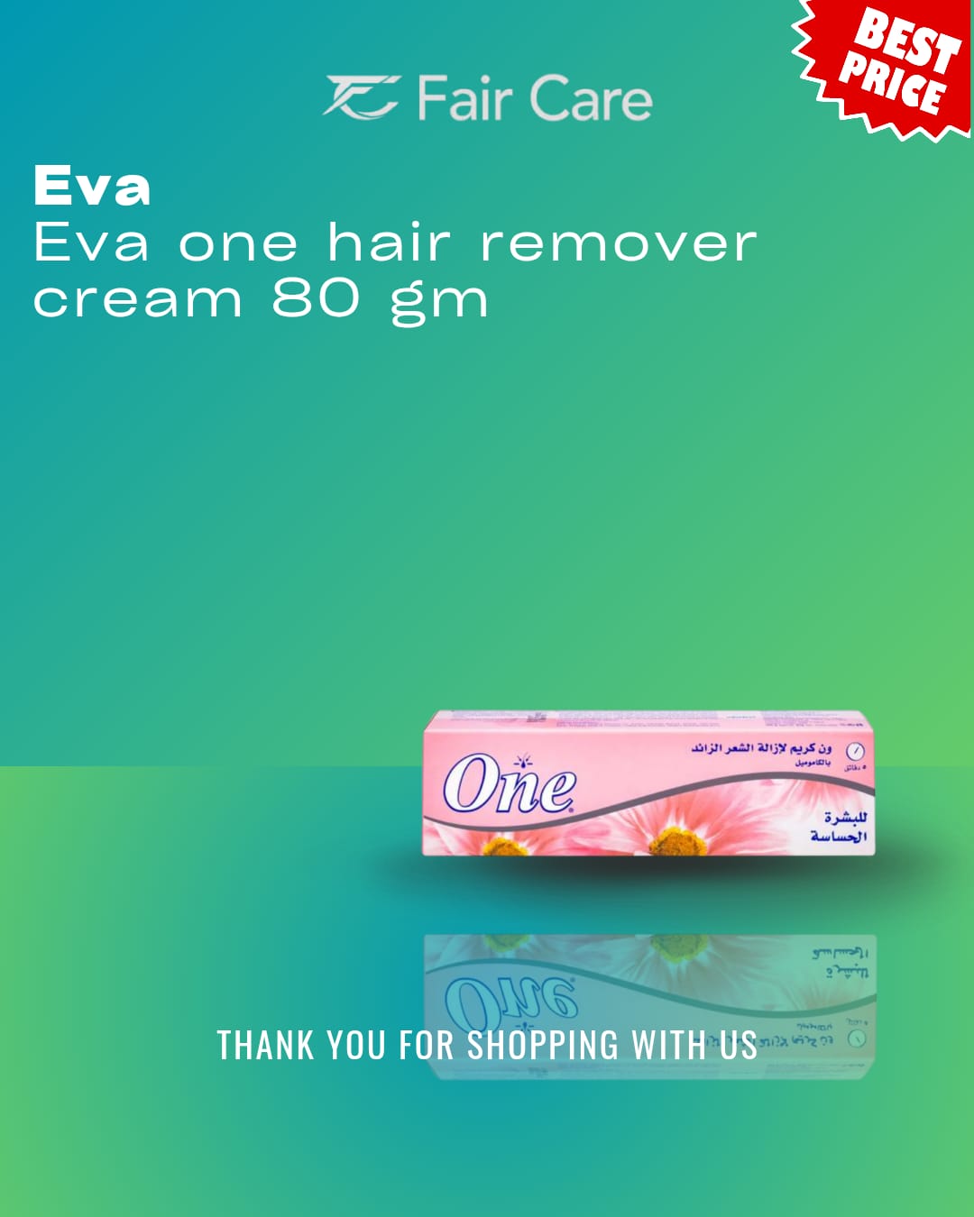 one  Inshower Cream Sensitive Skin 80grams