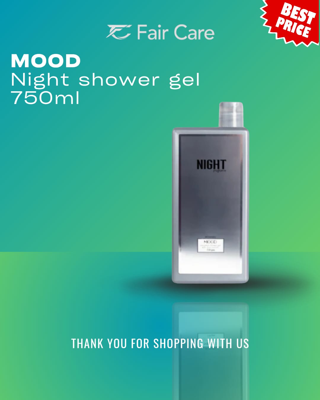 MOOD NIGHT SHOWER GEL 750GM