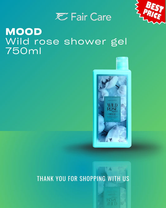 mood wild rose shower gel 750ml