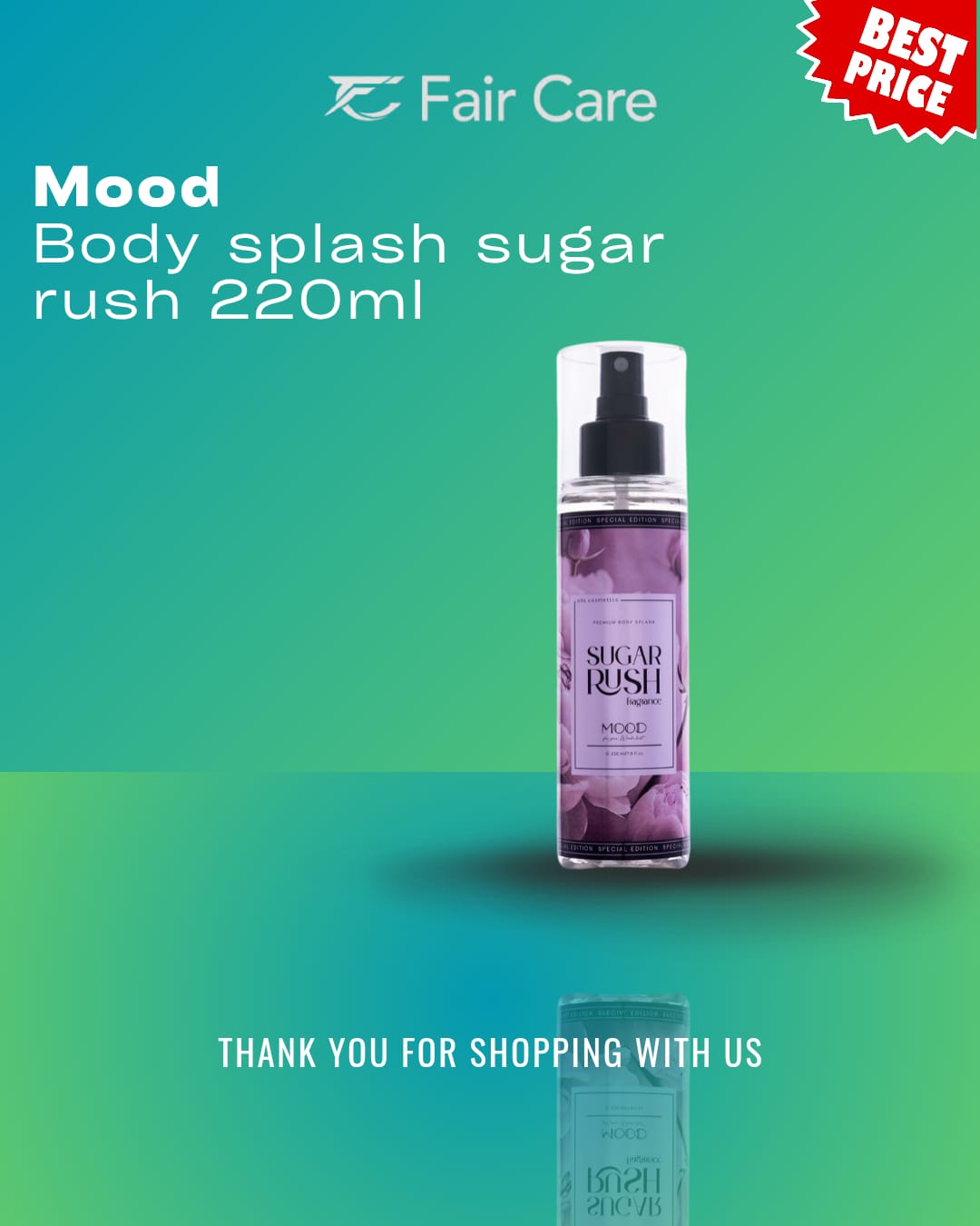 MOOD SUGAR RUSH BODY SPLASH 220ml