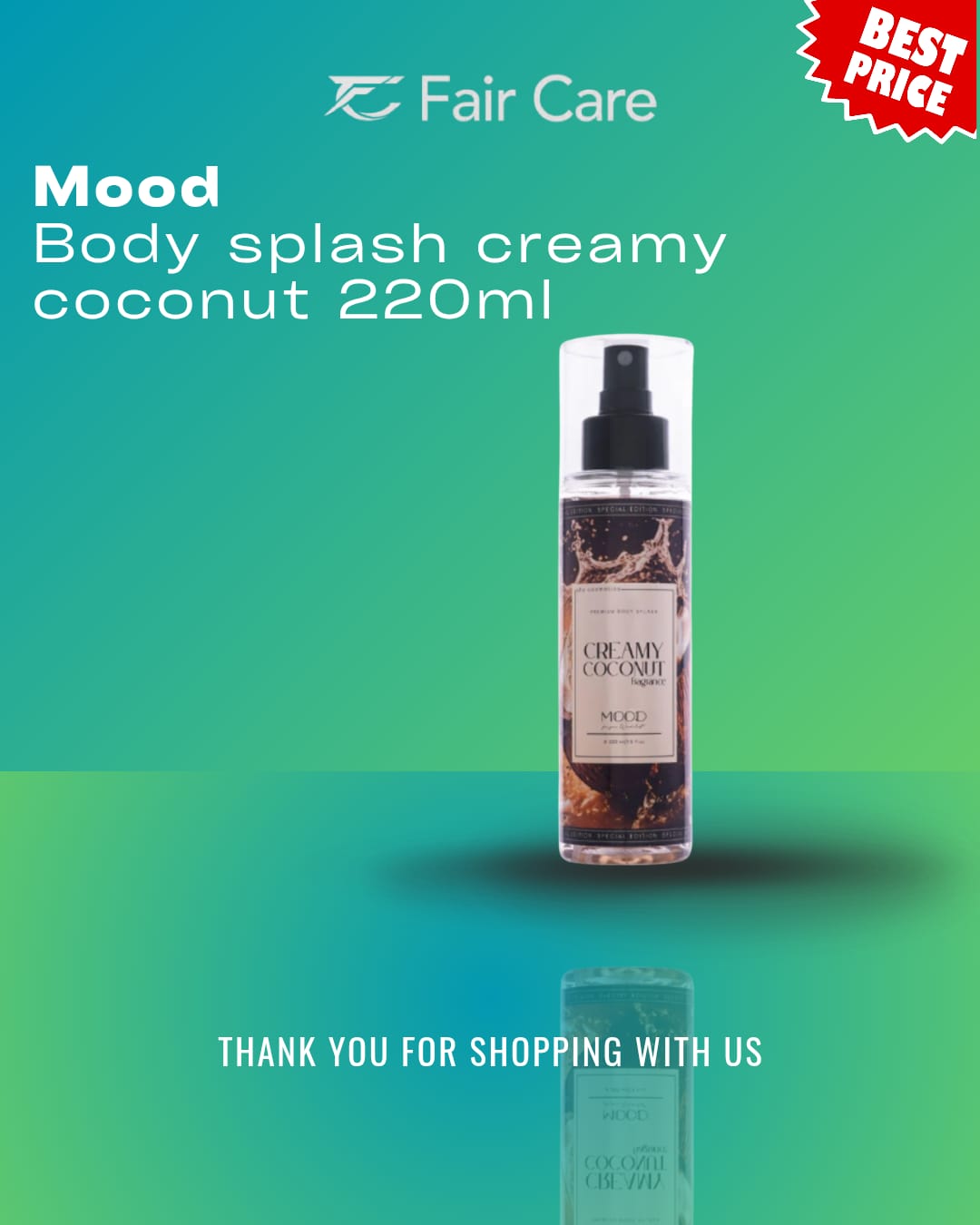 MOOD Creamy Coconut Body Splash 220ml