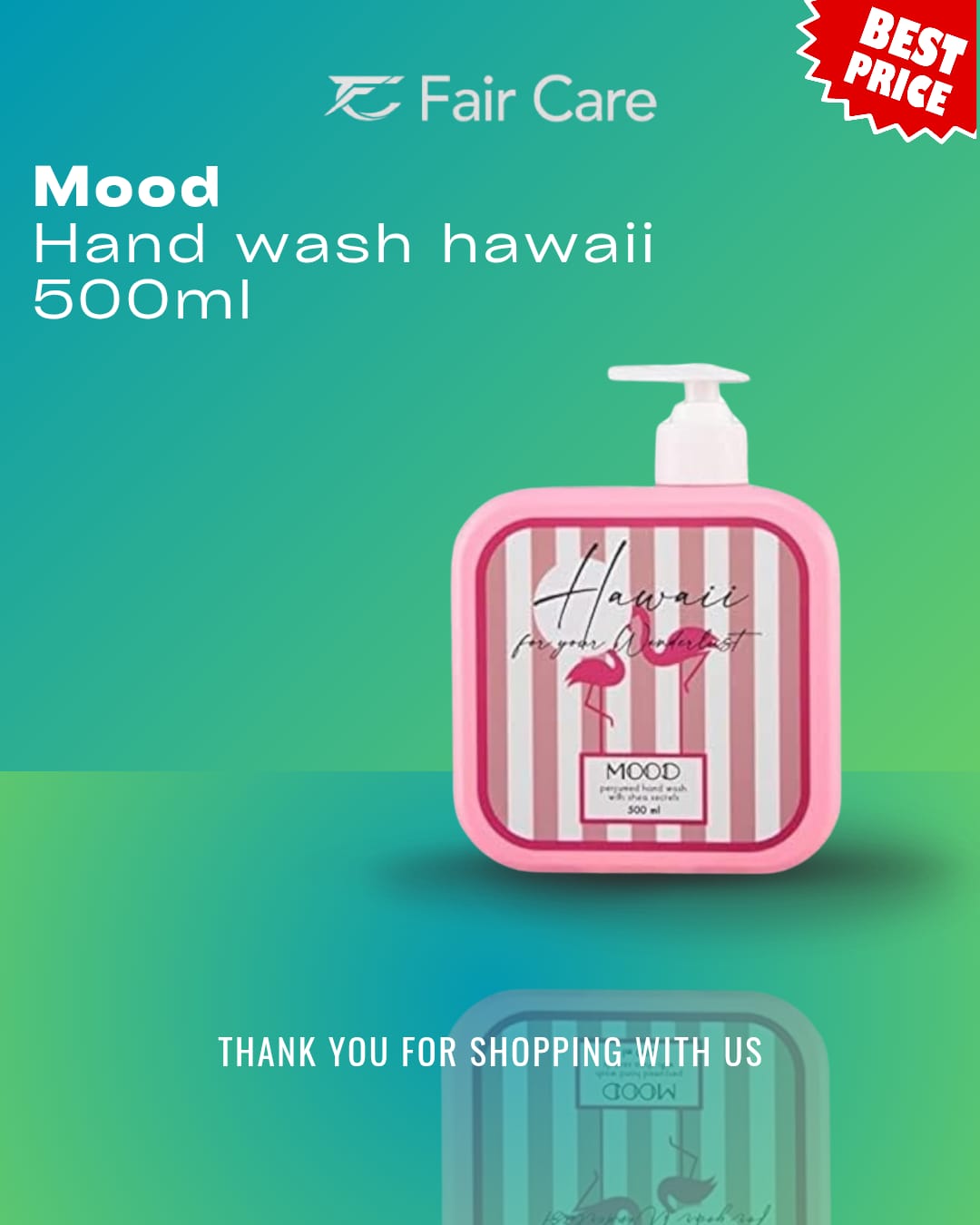 mood Hand Wash Hawaii Pink 500ml