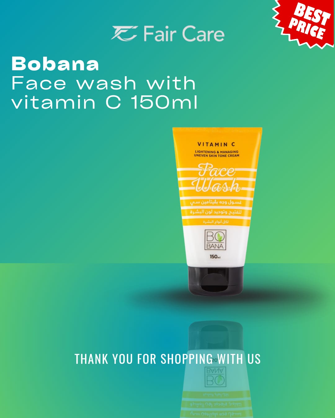 BOBANA Vitamin C Face Wash Yellow 150ml