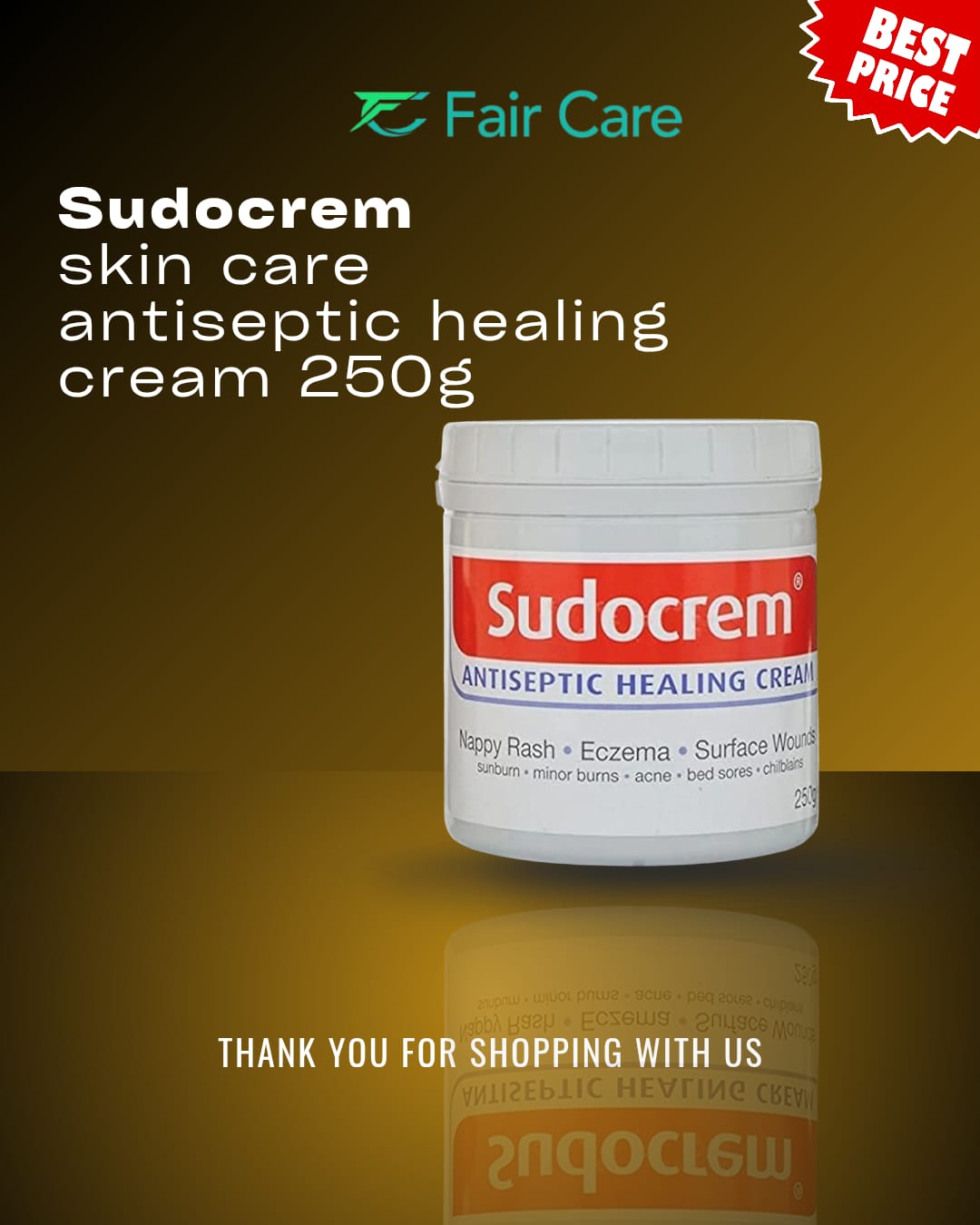 Sudocrem Antiseptic Healing Cream To Protect Rash And Surface Wound 250gm