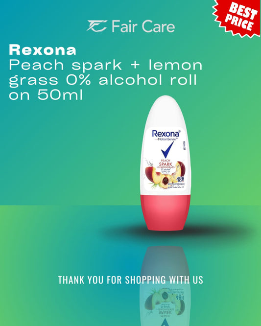 مزيل العرق ريكسونا رول اون للنساء، بخلاصة الخوخ و العشب الليموني 50 مل