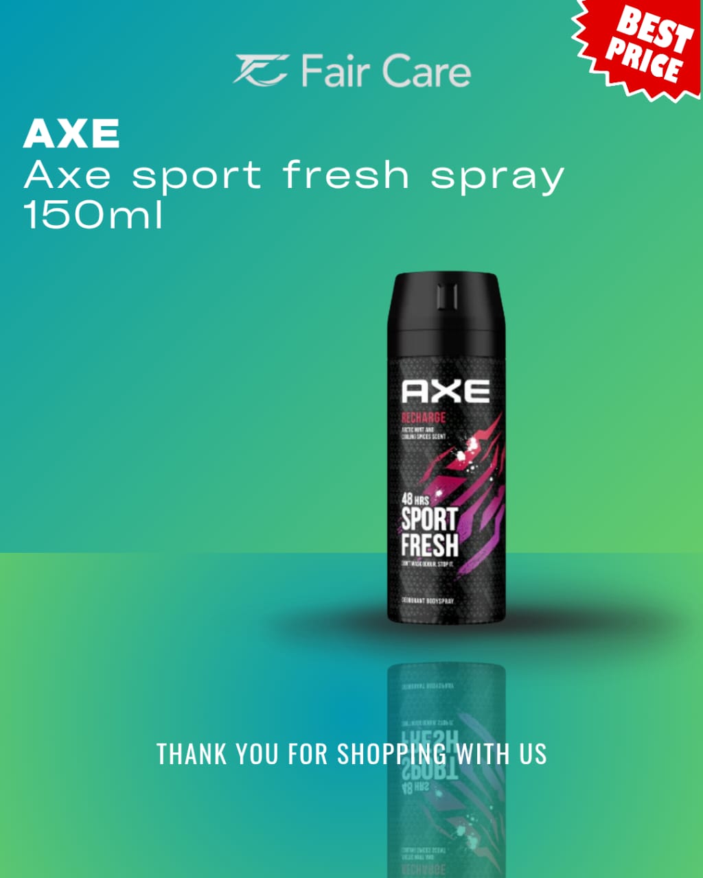 Axe Body Spray for Men Recharge 150ml