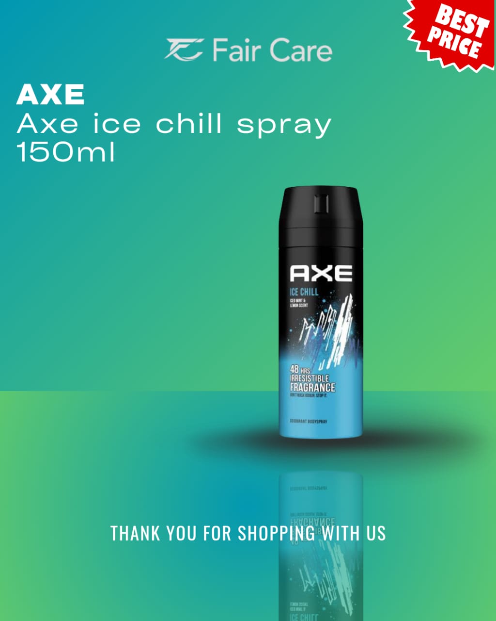 Axe Body Spray for Men Ice Chill 150ml