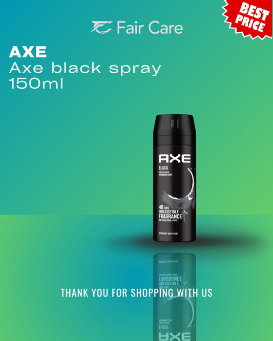 بخاخ مزيل رائحة الجسم للرجال بلاك من آكس 150 مل