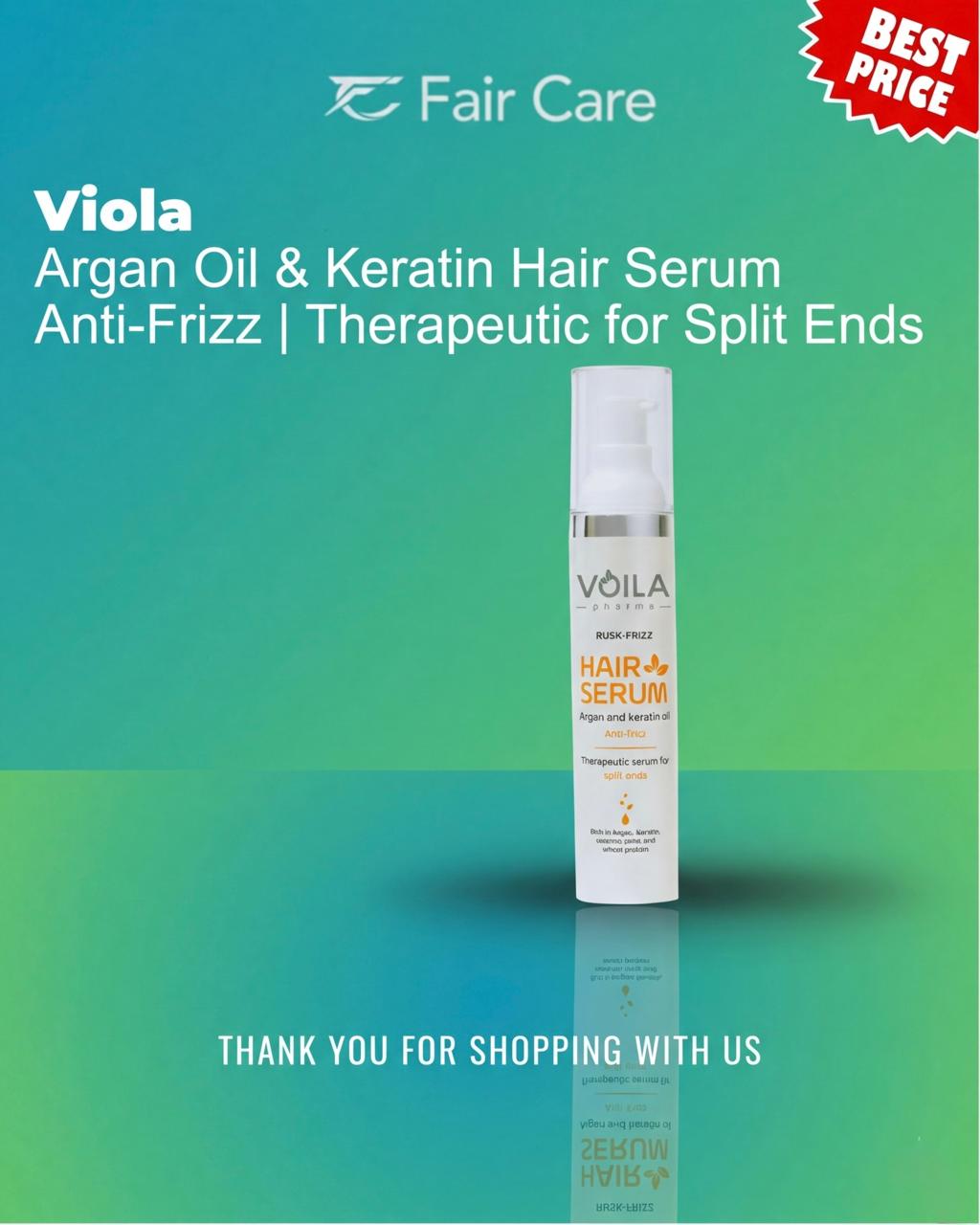 VOILA Argan Oil & Keratin Hair Serum Anti-Frizz