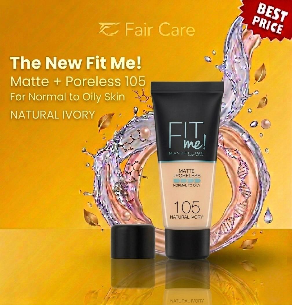 Maybelline Fit Me "Matte" Poreless Foundation - 105 30ml