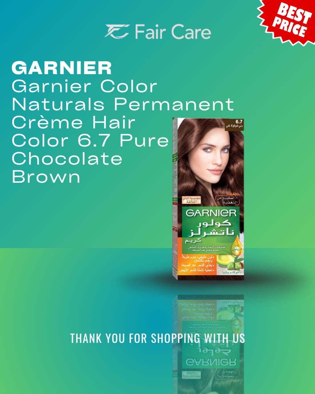 Garnier color naturals permanent créme hair( pure chocolate brown )