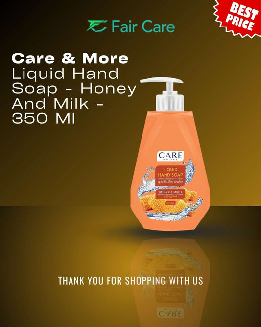 Care&more Liquid hand soap For Hand Was Milk & Honey-350 Ml