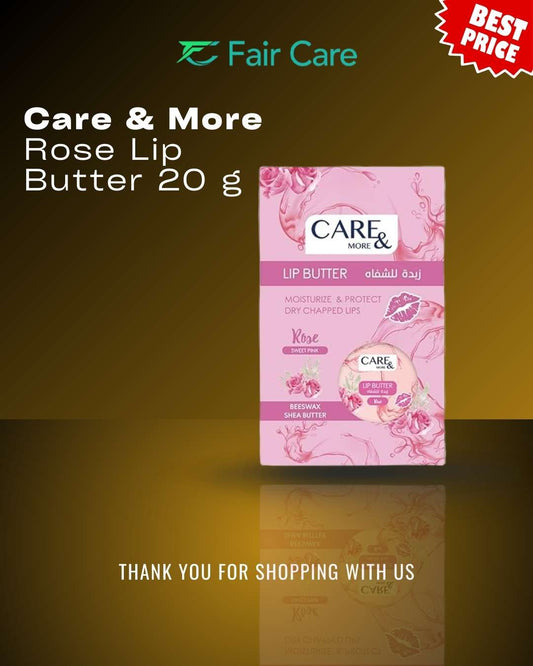Care & More زبدة شفاه بالورد – 20 جم