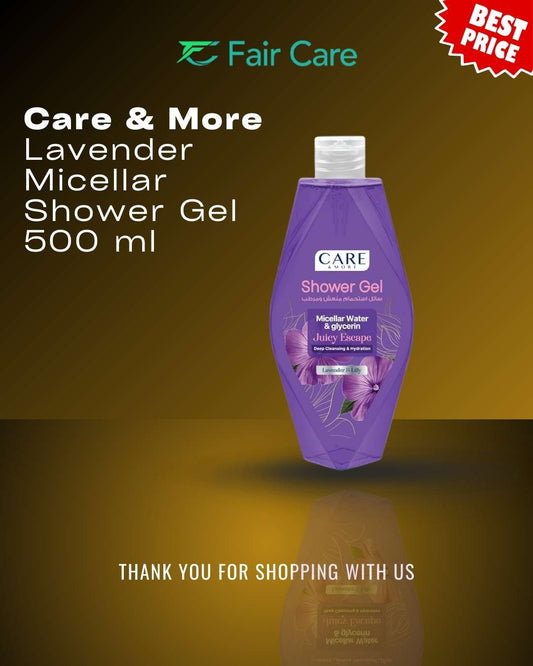 Care&more Shower Gel Micellar With Lavender & Lily 500ml - purple